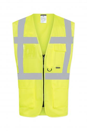 Weste Warnschutz einfarbig Unisex 