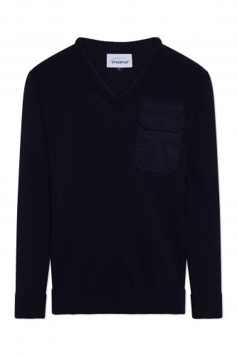 Pullover Einsatz V-Ausschnitt Unisex 