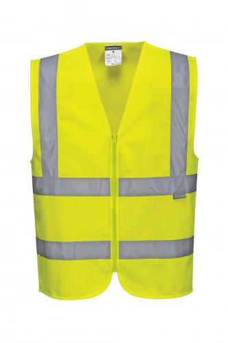Warnschutzweste mit Reißverschluss 