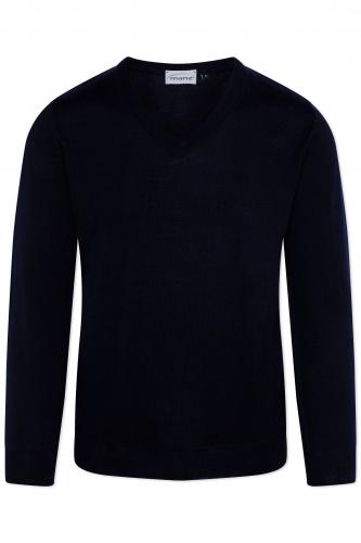 Pullover Herren V-Ausschnitt Feinstrick 